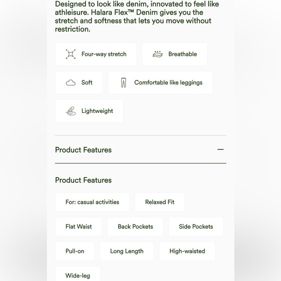 Halara - Halara Flex High Waisted Baggy Wide Leg Jeans - Picture 2 of 6